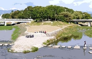 京都市を流れる鴨川