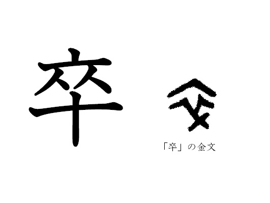 漢字コラム３０「卒」１０人ひとかたまりの下級兵士