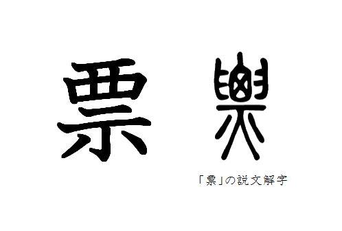 漢字コラム４４「票」火の粉がふわふわ