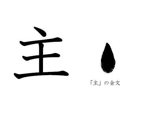 漢字コラム１２「主」ひとところに留まり、じっと動かず