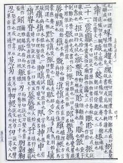 11世紀の中国で作られた辞書『集韻』に掲載された「貝」と「珍」の右側を組みあわせた漢字