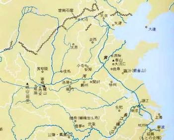 中国中央部の地図