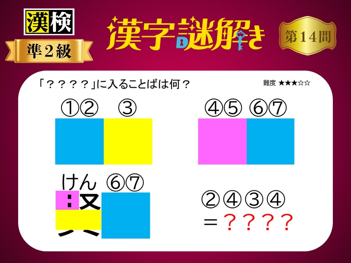 漢字×謎解き～常用漢字編～　第14問