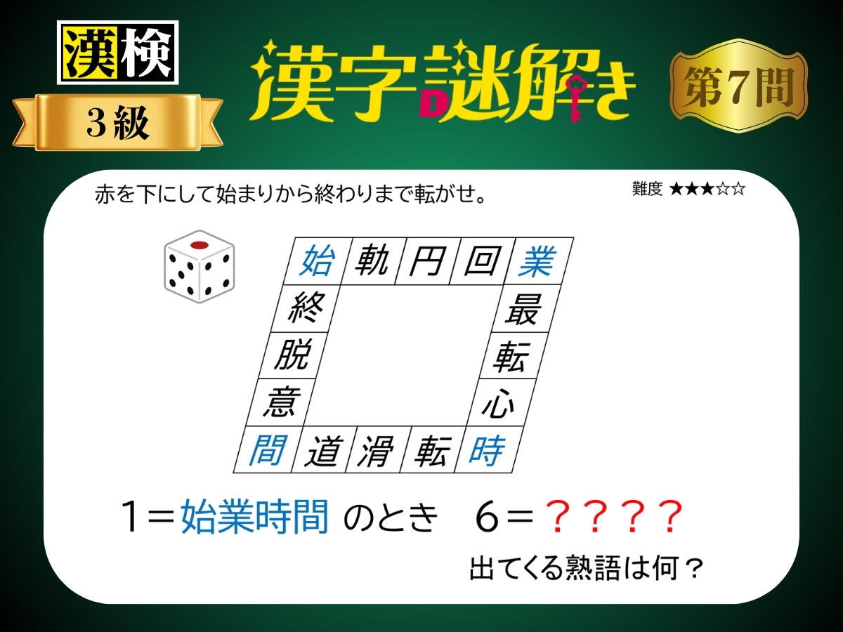 漢字×謎解き～常用漢字編～　第7問