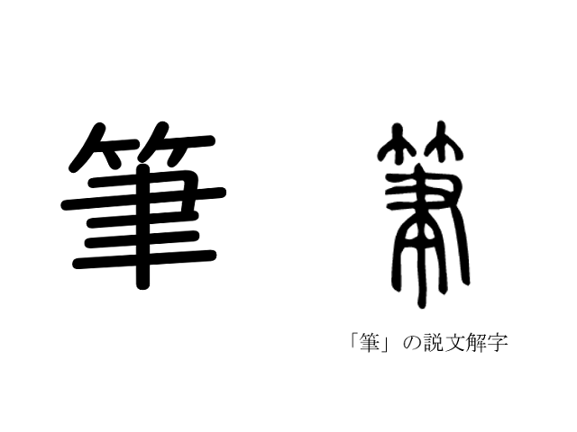 漢字コラム４９「筆」　聿、不律、弗…お国が違えば字も違う