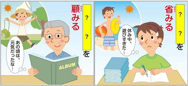 「顧みる」「省みる」それぞれ何を振り返る？